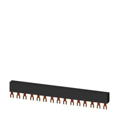 Siemens 3-Phasen-Sammelschiene 3RV1915-1DB | Phasenschiene für 5 Schalter | 45mm Teilung | 63A | Gabelanschluss