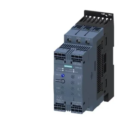SIEMENS Sanftstarter 3RW4036-2TB04 Sirius S2 | 22kW/400V | 45A | 200–480V | 24V AC/DC | integrierter Motorschutz | IP00