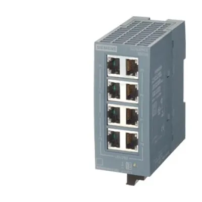 Siemens Industrial Ethernet Switch SCALANCE XB008 6GK5008-0BA10-1AB2 | 8x RJ45 | unmanaged | Hutschiene | IP20 | 24V