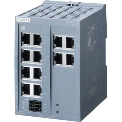 Siemens SCALANCE XB112 Switch 6GK5112-0BA00-2AB2 | Unmanaged Ethernet Switch | 12x RJ45 | Hutschiene | 24V