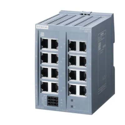 Siemens SCALANCE XB116 Switch 6GK5116-0BA00-2AB2 | 16x RJ45 | unmanaged | Hutschienenmontage | Industrie-Ethernet