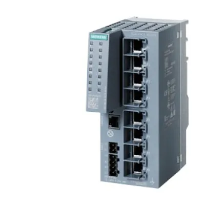 Siemens Switch SCALANCE XC208G 6GK5208-0GA00-2AC2 | 8x RJ45 Gigabit | Layer 2 | Managebar | Hutschiene | IP20