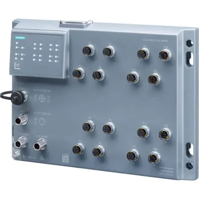 Siemens SCALANCE XP216 | Managed Layer 2 Switch | 12x M12 100 Mbps | 4x M12 1 Gbps | IP65 | PROFINET