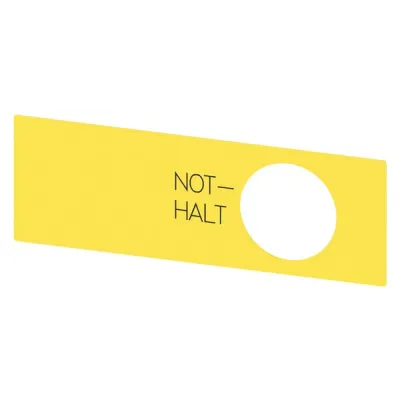 Siemens Bezeichnungsschild 3SU1900-0BE31-0AT0 | NOT-HALT Schild | rechteckig 112x38 mm | selbstklebend | gelb