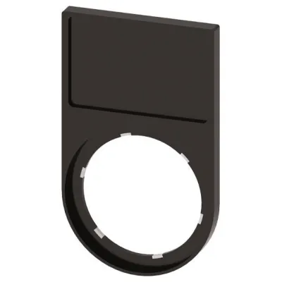 Siemens Schildträger 3SU1900-0AH10-0AA0 | flach abgerundet | für Bezeichnungsschild 17,5x27 mm | rechteckig | schwarz
