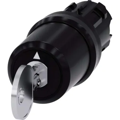 Siemens Schlüsselschalter 3SU1000-5BM01-0AA0 | SIRIUS ACT | 3 Positionen | 22mm | tastend | IP68 | Kunststoff | schwarz