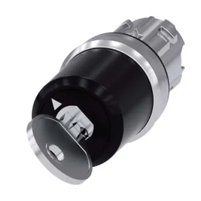 Siemens Schlüsselschalter 3SU1050-5BF01-0AA0 | 2 Schaltstellungen verrastend | 22mm Metall | IP68 | inkl. 2 Schlüssel