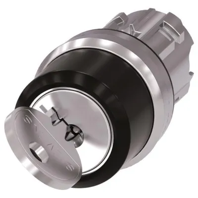 Siemens Schlüsselschalter RONIS 3SU1050-4CF01-0AA0 | 2 Schaltstellungen O-I | verrastend | 22mm Metall | IP67/IP69K