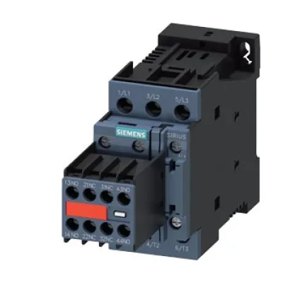 SIEMENS Leistungsschütz 3RT2026-1BB44-3MA0 | 11kW | 24V DC | 3-polig | 25A | 2S+2Ö | Schraubanschluss | SIRIUS