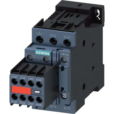 SIEMENS Leistungsschütz 3RT2026-1BB44-3MA0 | 11kW | 24V DC | 3-polig | 25A | 2S+2Ö | Schraubanschluss | SIRIUS