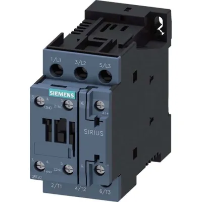 Siemens Leistungsschütz 3RT2027-1DB40 | 15kW 32A 400V 3-polig | 24V DC Spule | 1S+1Ö Hilfskontakte | Schraubanschluss