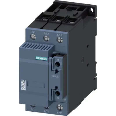 SIEMENS Kondensatorschütz 3RT2636-1AP03 | 230V AC | 50kvar | 3-polig | 1S+1Ö | Schraubanschluss | SIRIUS Serie