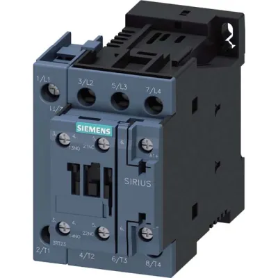 Siemens Leistungsschütz 3RT2325-1BB40 | 7,5kW | 4-polig | 24V DC | 35A | 1S+1Ö | Schraubanschluss | schwarz
