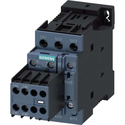 Siemens Leistungsschütz 3RT2024-1BB44 | 5,5kW 400V | 3-polig | 24V DC | 12A | 2S+2Ö | Schraubanschluss