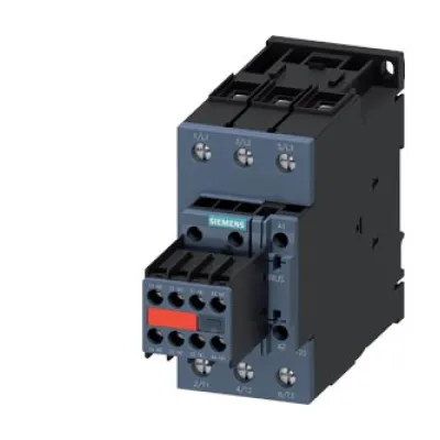 SIEMENS Leistungsschütz 3RT2037-1NB34-3MA0 | 30kW 65A 400V | 3-polig | AC/DC 20-33V | 2S+2Ö | Schraubanschluss