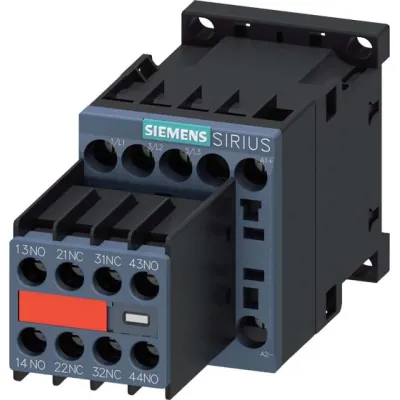 Siemens Leistungsschütz 3RT2016-1BB44-3MA0 | 4kW | 3-polig | 24V DC | 2S+2Ö | Schraubanschluss | Schwarz