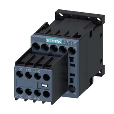 Siemens Leistungsschütz 3RT2016-1BB44 | SIRIUS | 3-polig | 4kW 400V | 9A AC-3 | DC 24V Spule | 2S+2Ö | Schraubanschluss