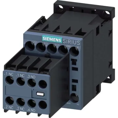 Siemens Leistungsschütz 3RT2016-1BB44 | SIRIUS | 3-polig | 4kW 400V | 9A AC-3 | DC 24V Spule | 2S+2Ö | Schraubanschluss