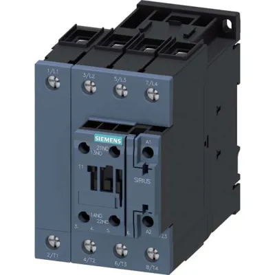SIEMENS Leistungsschütz 3RT2337-1NB30 | 4-polig | 110A | AC/DC 20–33V | Schraubanschluss | 1S/1Ö | SIRIUS System