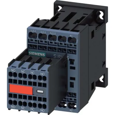 SIEMENS Leistungsschütz 3RT2017-2BB44-3MA0 | 5,5kW | 3-polig | 12A | DC 24V | 2S+2Ö | Federzug | S00 | Schienenmontage
