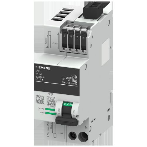 Bild: Siemens Schutzschaltgerät Elektron. 2TE ECPD 1+N RCD Typ F 30mA 6A