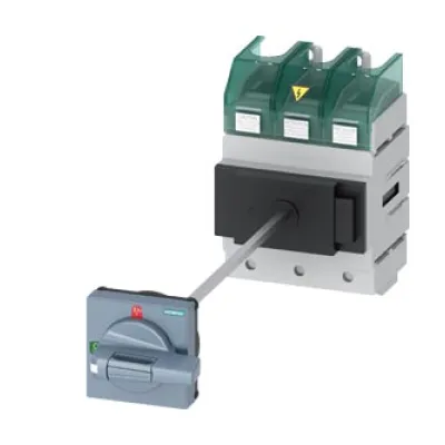 SIEMENS Lasttrennschalter 3LD5410-0TK11 | Hauptschalter 3-polig 100A | UL/IEC zertifiziert | IP65 | Türkupplung | grau