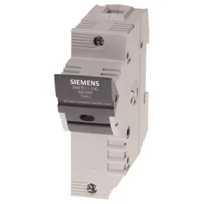 Siemens SENTRON Sicherungshalter 3NW7511-3HG | 1-polig | Class J | 30A | AC 600V | DIN-Schiene | IP20