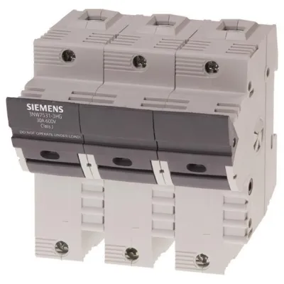 Siemens Sicherungshalter 3NW7531-3HG | Class J | 3-polig | 30A | AC 600V | DIN-Schiene | IP20 | SENTRON