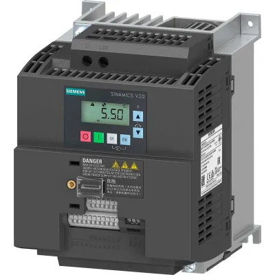 SIEMENS Frequenzumrichter 6SL3210-5BB23-0BV1 | SINAMICS V20 | 3kW | 1-phasig 200-240V | 3-phasig Ausgang | IP20
