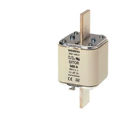 Siemens SITOR NH-Sicherungseinsatz 3NE1436-0 | NH3 630A | 690V AC / 440V DC | gS | Stirnkennmelder | superflink
