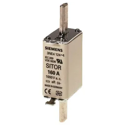 Siemens NH-Sicherungseinsatz 3NE4118 | SITOR-Sicherung NH0 | 63A | aR | 1000V AC | 440V DC | Stirnkennmelder