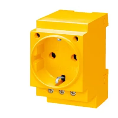 Siemens SCHUKO-Steckdose 5TE6810 | Hutschienenmontage | 16A | 230V | REG | Einbau | IP20 | gelb