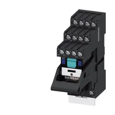 Siemens Steckrelais LZS:PT5B5L24 | 4 Wechsler | DC 24V | LED rot | Schraubanschluss | IP20 | Komplettgerät mit Sockel