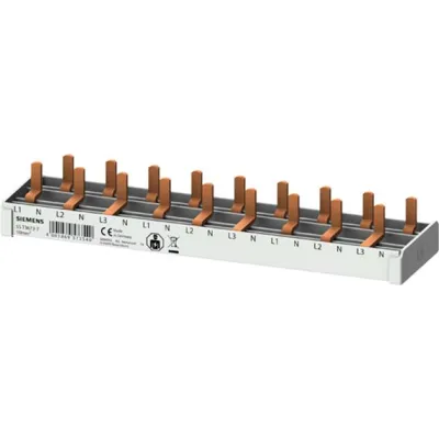 Siemens Stiftsammelschiene 5ST3673-7 | Phasenschiene 3-polig + N | 9 Module | 10mm² | 165mm | 63A | berührungssicher