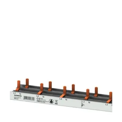 Siemens Stiftsammelschiene 5ST3775-0 | Phasenschiene 3+N 10mm² 1000mm isoliert | 63A | für FI/LS | Stift-Anschluss