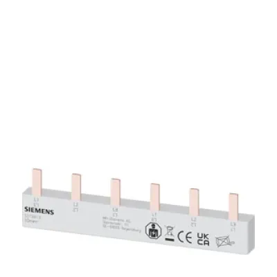 Siemens Stiftsammelschiene 5ST3613 | Phasenschiene 3-phasig | 10mm² | 102,5mm | 63A | berührungssicher | isoliert