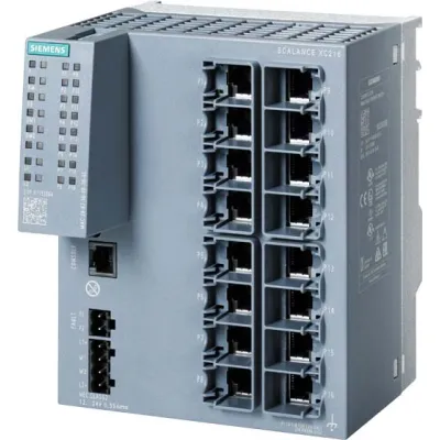 Siemens SCALANCE XC216 Switch 6GK5216-0BA00-2AC2 | Layer 2 Managed | 16x RJ45 | PROFINET | Hutschiene | IP20