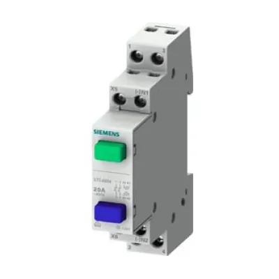 Siemens Taster 5TE4805 REG | 1S/1Ö 20A 230V AC | Hutschiene | LED Signallampe | 1TE | IP20 | rot