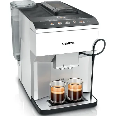 Siemens Kaffeevollautomat TP515D02 | 15 bar | Milchaufschäumer | silber/weiß