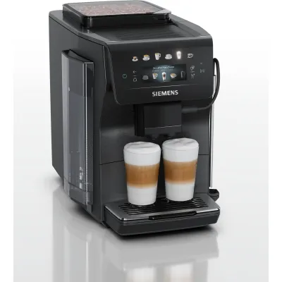 Siemens Kaffeevollautomat TP603E08 EQ600 | 41 Getränke inkl. Cold Brew | App-Steuerung | Keramikmahlwerk | Schwarz