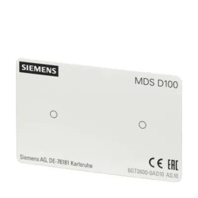 SIEMENS RFID-Transponder 6GT2600-0AD10 | 13,56 MHz | ISO 15693 | 650 mm | 112 Byte | Kunststoff | 85x54x0,9 mm