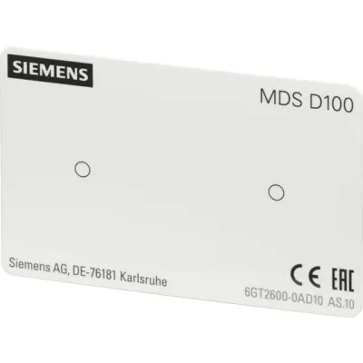 SIEMENS RFID-Transponder 6GT2600-0AD10 | 13,56 MHz | ISO 15693 | 650 mm | 112 Byte | Kunststoff | 85x54x0,9 mm