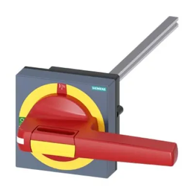 SIEMENS Türkupplungsdrehantrieb 8UD1151-3AF25 | NOT-AUS | Toleranzausgleich | 100x100 mm | Welle 10x10x300 mm | rot/gelb