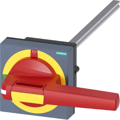 SIEMENS Türkupplungsdrehantrieb 8UD1151-3AF25 | NOT-AUS | Toleranzausgleich | 100x100 mm | Welle 10x10x300 mm | rot/gelb