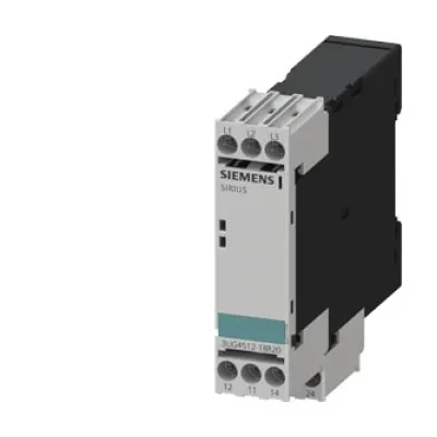 Siemens Phasenwächter 3UG4512-1BR20 | Überwachungsrelais 160-690V AC | Phasenausfall | Phasenfolge | 2 Wechsler