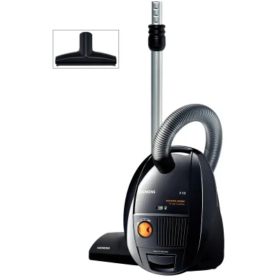 Siemens Bodenstaubsauger VSZ3XTRM11 | 850W | HEPA Filter | XXL-Polsterdüse für Tierhaare | 4L Beutel | schwarz