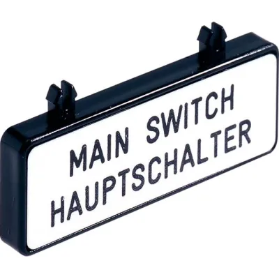 Siemens Zusatzschild 3LD9286-1A | Bezeichnungsschild Hauptschalter | deutsch/englisch | 47x17mm | Zubehör für 3LD2