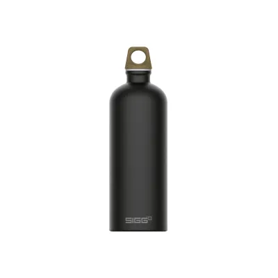 SIGG Trinkflasche Traveller MyPlanet 1L Aluminium | auslaufsicher | BPA-frei | leicht | für Kohlensäure | schwarz