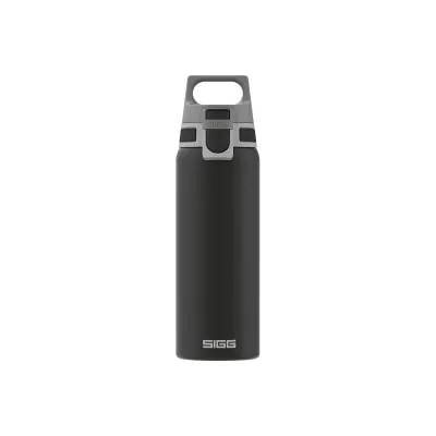SIGG Trinkflasche Shield ONE Black 750 ml | Edelstahl 18/8 | auslaufsicher | BPA-frei | für Sprudel | schwarz