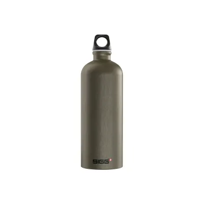 SIGG Trinkflasche Traveller 8623.3 | 1L Aluminium | auslaufsicher & BPA-frei | leicht & robust | smoked pearl